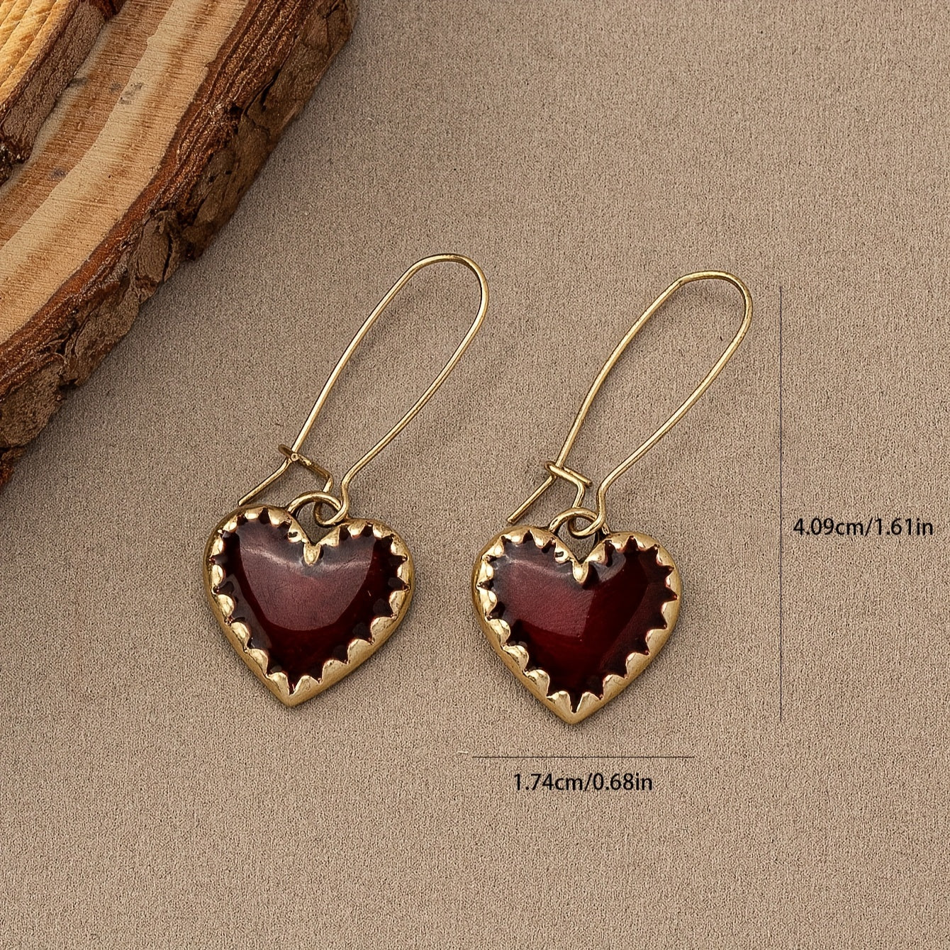 Valentine's Day Vintage Bohemian Red Drip Love Earrings