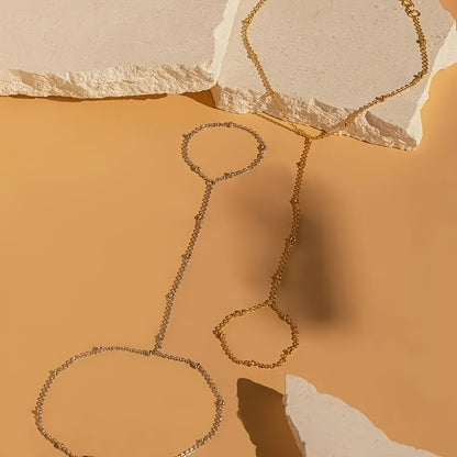 Ladies Elegant Stainless Steel Bead Bracelet - Perfect Gift for Weddings and Parties