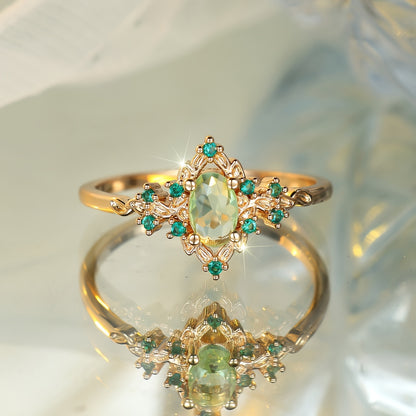 Elegant Oval Cubic Zirconia Ring - Vintage Bohemian Style for Weddings and Parties