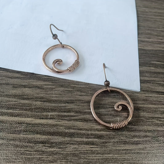 Vintage Geometric Alloy Pendant Earrings - Perfect for Casual Decor