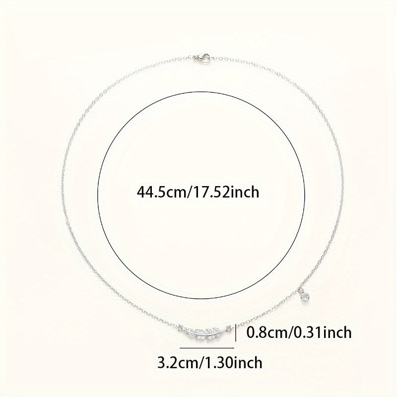 Bohemian Faux Crystal Angel Wings 925 Silver Plated Pendant Necklace Ladies Party Accessories Collarbone Chain