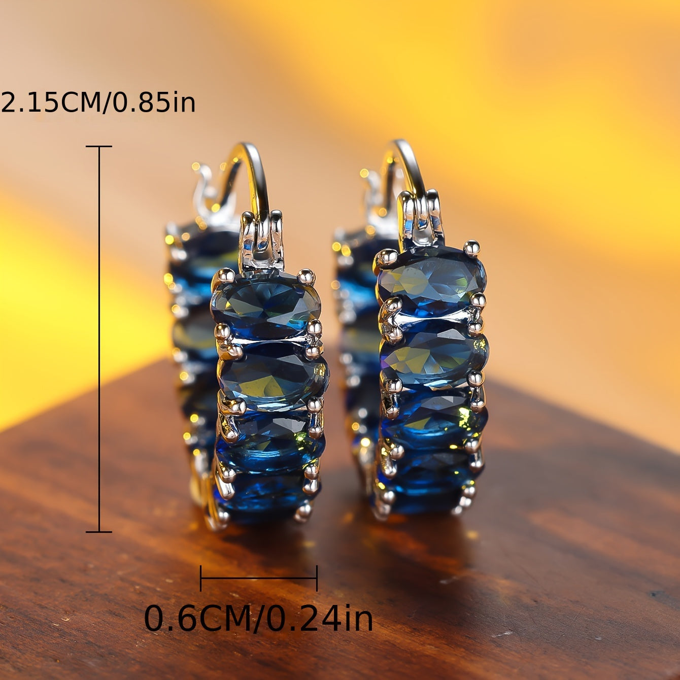 Women's fashion multi-functional design, two elegant egg-shaped earrings with ear clips, personalized accessories