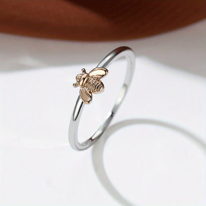 18K Gold Plated Bee Ring Golden Delicate Engagement Animal Ring Vintage Wedding Jewelry Bridesmaid Gifts For Her