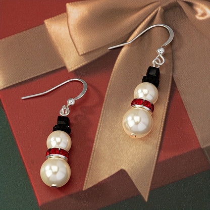 Christmas earrings Christmas tree snowman snowflake design pendant earrings cute party style cute Christmas earrings