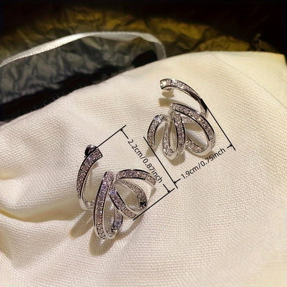 Tassel earrings, Zirconia inlay, copper base, elegant and sexy design, perfect for weddings, anniversaries, Valentine's Day gifts