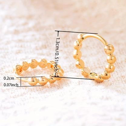 Elegant copper hoop earrings, suitable for women, simple and stylish, daily wear, nickel-free plating, suitable for all seasons, ideal for Ramadan celebrations