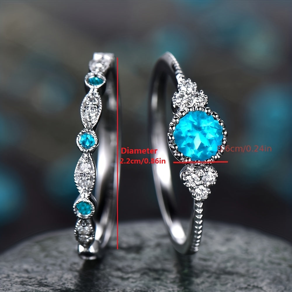 New simple resin alloy women's ring set