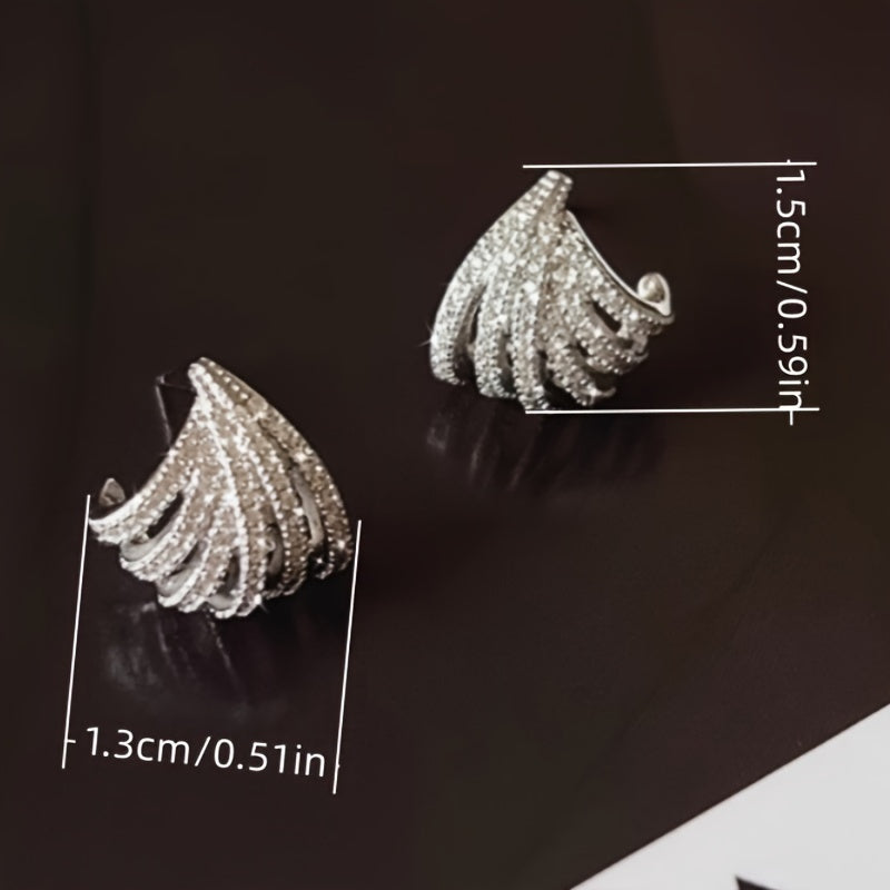 Elegant and Sexy Zircon Claw Earrings for Women - Faux Cubic Zirconia Jewelry - April Birthstone