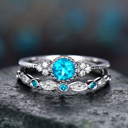 New simple resin alloy women's ring set