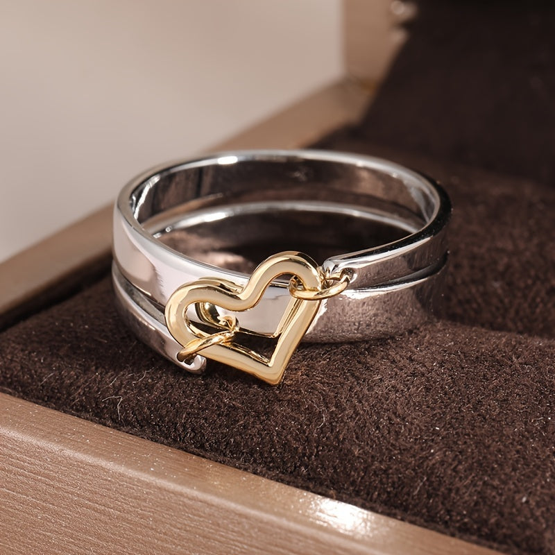 Tzliwen Heart Ring - Silver Thumb Ring - Happy Ring - Exquisite Silver Ring - Christmas Gift for Her - Birthday Gift - Gift for Her