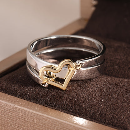 Tzliwen Heart Ring - Silver Thumb Ring - Happy Ring - Exquisite Silver Ring - Christmas Gift for Her - Birthday Gift - Gift for Her