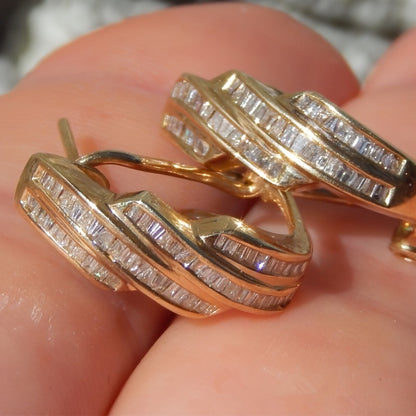 1 pair of Women's fashion ring earrings, exquisite inlaid synthetic Zirconia ring earrings, Women's daily casual party earrings, vintage jewelry