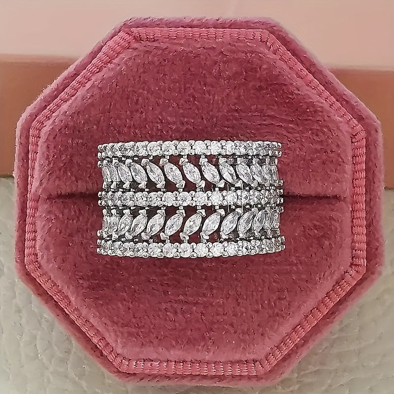 Luxury Sparkle Cubic Zirconia Engagement Ring - Perfect for Weddings, Parties and Valentine's Day Gifts