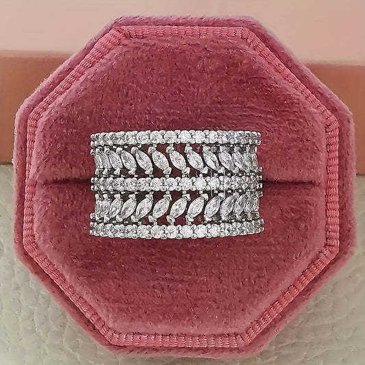 Luxury Sparkle Cubic Zirconia Engagement Ring - Perfect for Weddings, Parties and Valentine's Day Gifts