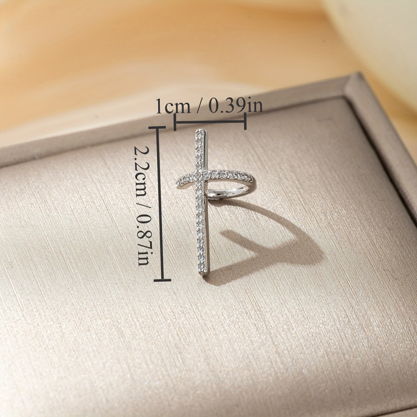 Elegant and Stylish Cubic Zirconia Cross Clip Earrings - Simple and Sophisticated Ladies Casual Accessories