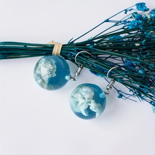 Pendant earrings designed by Blue Sky and White Cloud, elegant and simple style, fashionable holiday earrings.