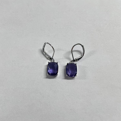 Blue zircon pendant, earrings, copper earrings, fashionable and elegant jewelry, women's trend gifts.