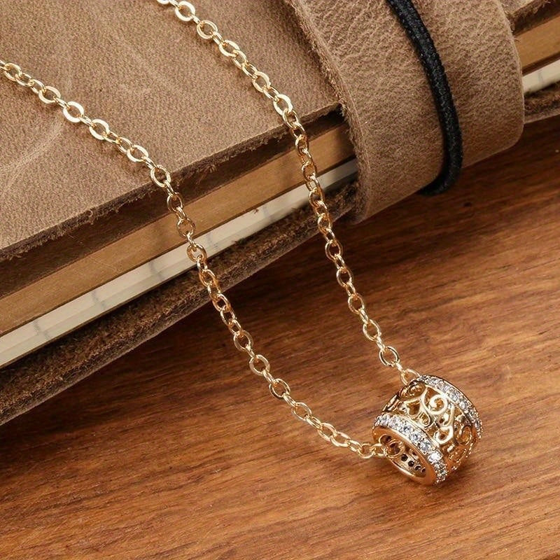 Ladies Exquisite Fashion Hollow Circle Necklace, Wedding Vintage Necklace Jewelry