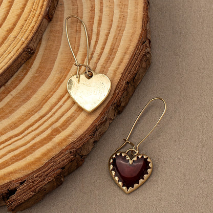 Valentine's Day Vintage Bohemian Red Drip Love Earrings