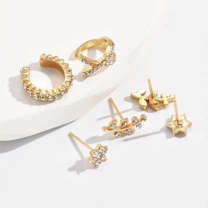 6-Piece Personalized Bohemian Crystal Mosaic Earrings Party Jewelry Gift