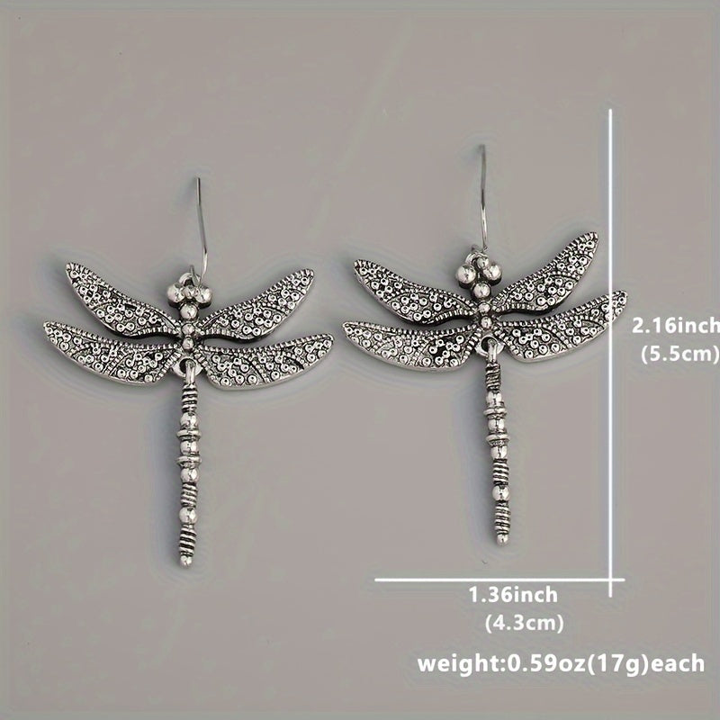 Dragonfly Earrings - Large - Silver