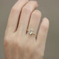Exquisite Faux Moonstone Engagement Ring Elegant Bridal Wedding Banquet Daily Wear Ring Accessories
