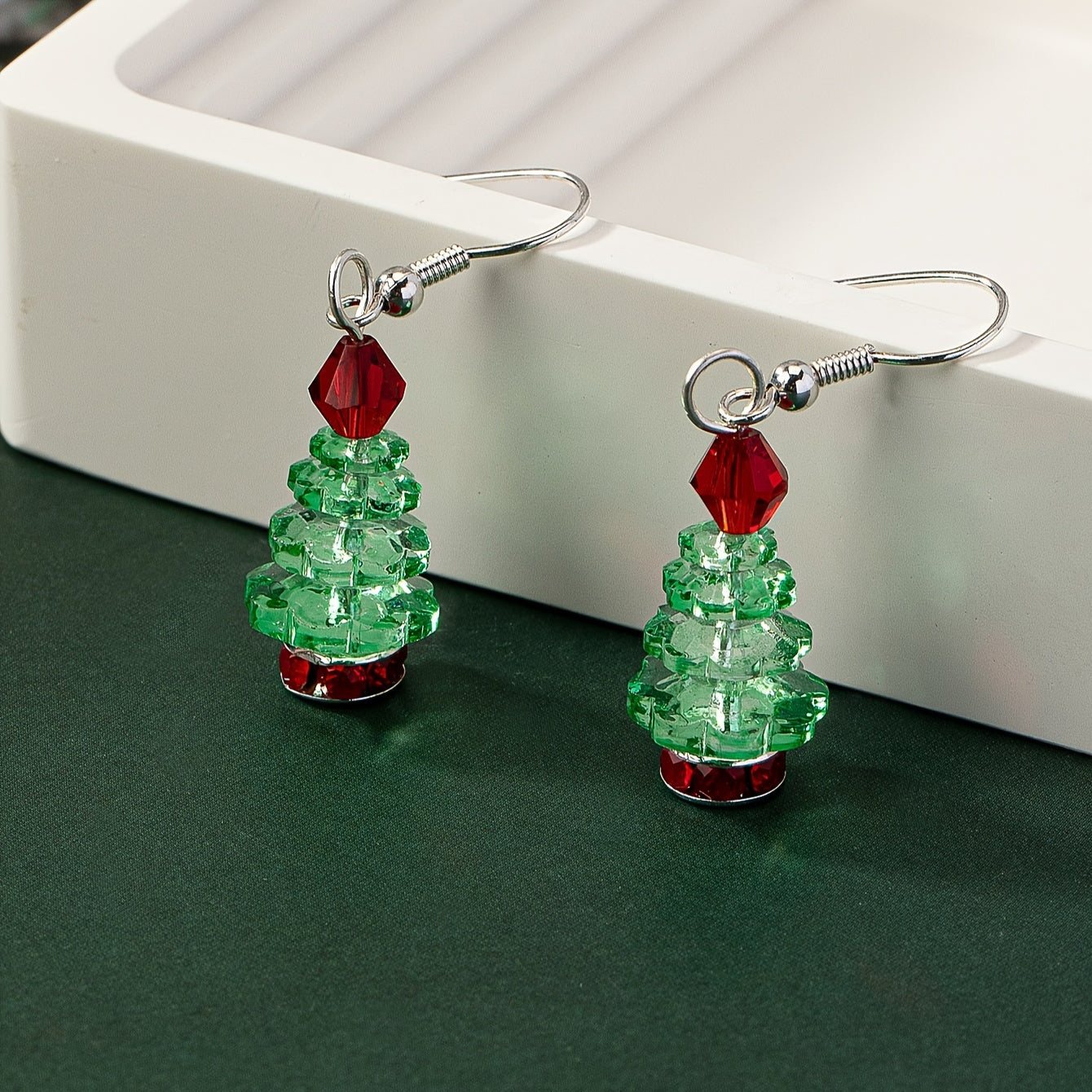 Christmas earrings Christmas tree snowman snowflake design pendant earrings cute party style cute Christmas earrings