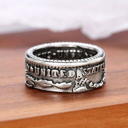 Vintage Alloy Numeric Alphabet Ring,  Hip Hop Style, Party and Banquet Jewelry, Valentine's Day Gifts, Four Seasons Accessories