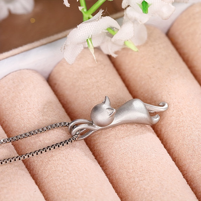 Simple and cute cat shape pendant necklace ladies daily casual party jewelry lover birthday gift