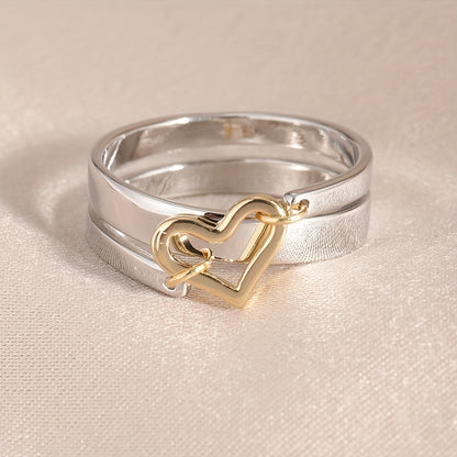 Tzliwen Heart Ring - Silver Thumb Ring - Happy Ring - Exquisite Silver Ring - Christmas Gift for Her - Birthday Gift - Gift for Her