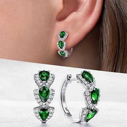 1 pair of elegant faux jadeite earrings, suitable for women, copper nickel-free plating, possible raw stone, simple and stylish earrings, suitable for weddings, marriage proposals, banquets, Valentine's Day gifts - suitable for all seasons