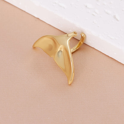 Ladies' Elegant Mermaid Tail Earrings - Vintage Copper Jewelry for Casual Attire and Music Festivals