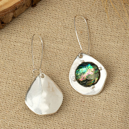 Vintage Abalone Shell Pendant Earrings Bohemian Personality Pendant Earrings Jewelry Gift for Mom Lady