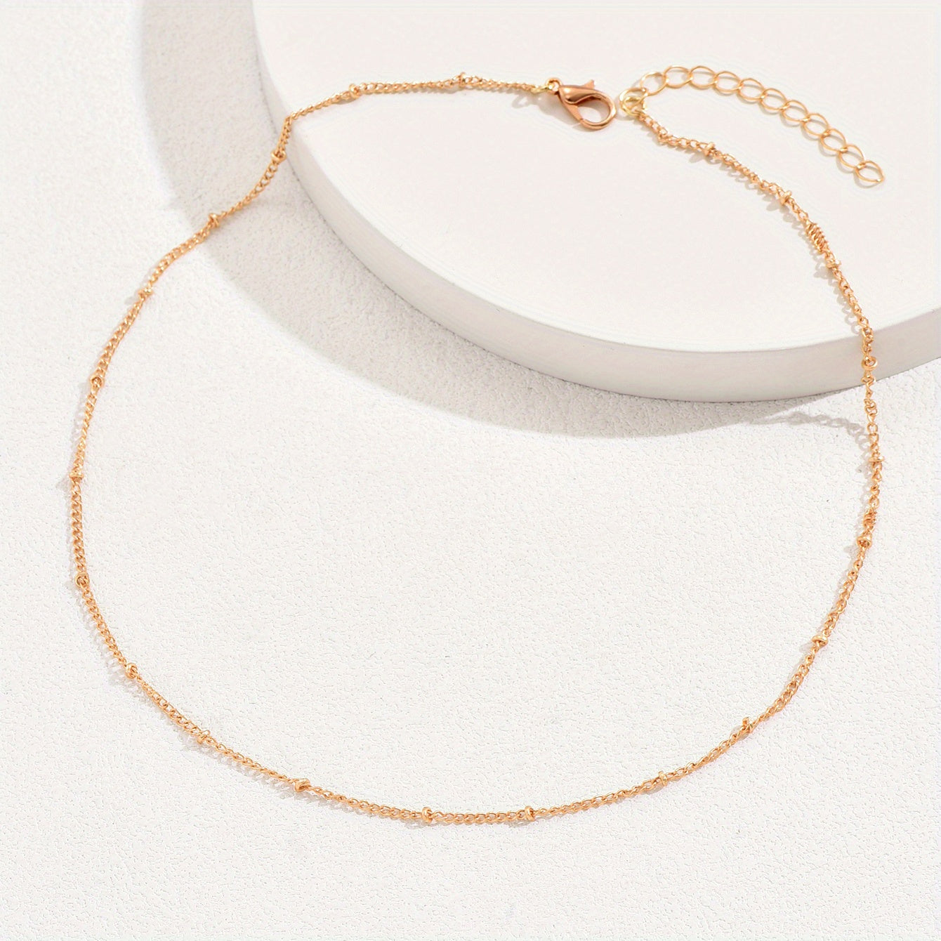 Minimalist Bead Chain Ladies Necklace Holiday Party Gifts