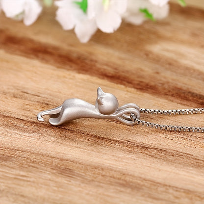 Simple and cute cat shape pendant necklace ladies daily casual party jewelry lover birthday gift