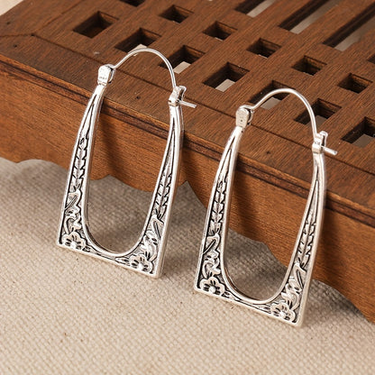 Women's Minimalist Bohemian Ethnic Style Zinc Alloy Silver Plated Earrings