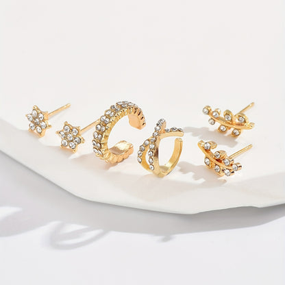 6-Piece Personalized Bohemian Crystal Mosaic Earrings Party Jewelry Gift