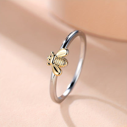 18K Gold Plated Bee Ring Golden Delicate Engagement Animal Ring Vintage Wedding Jewelry Bridesmaid Gifts For Her