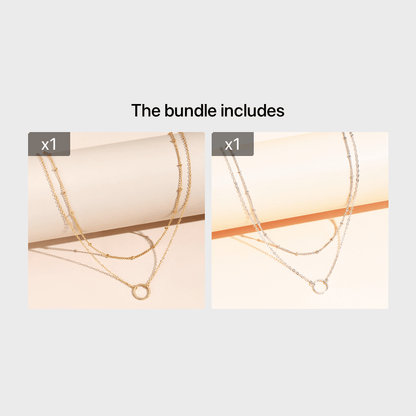 Delicate chain necklace with hollow round delicate adjustable neck chain, suitable for women