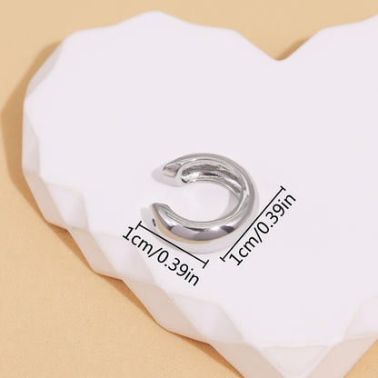 Simple C-shaped geometric ear clips, stylish basic earrings, girls' accessories gifts