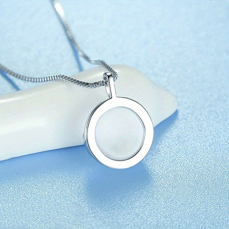 925 Silver Plated Moonstone Antlers Pendant Necklace Ladies Romantic Wedding Jewelry Gift