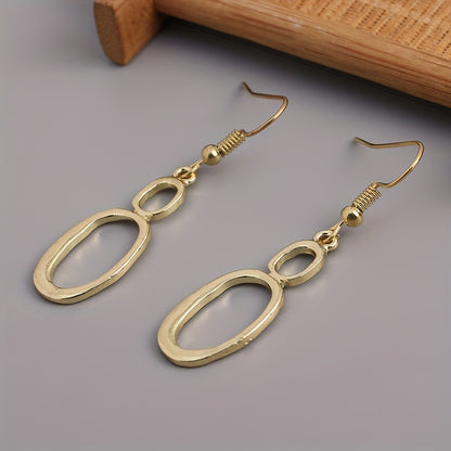 Simple saddle design hollow geometric gothic fashion pendant earrings, ladies earrings, personality earrings beautiful women earrings