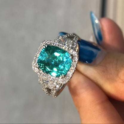 Elegant Vintage Green Square Zirconia Ring - Perfect for Gifts and Special Occasions