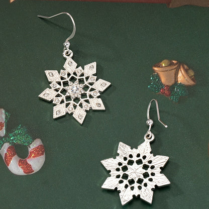 Christmas earrings Christmas tree snowman snowflake design pendant earrings cute party style cute Christmas earrings