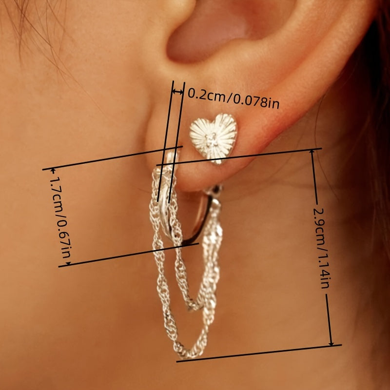 Beautiful chain, pendant ring, earrings, copper jewelry, elegant and sexy style with Women's party clothes.