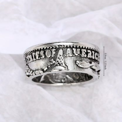 Vintage Alloy Numeric Alphabet Ring,  Hip Hop Style, Party and Banquet Jewelry, Valentine's Day Gifts, Four Seasons Accessories