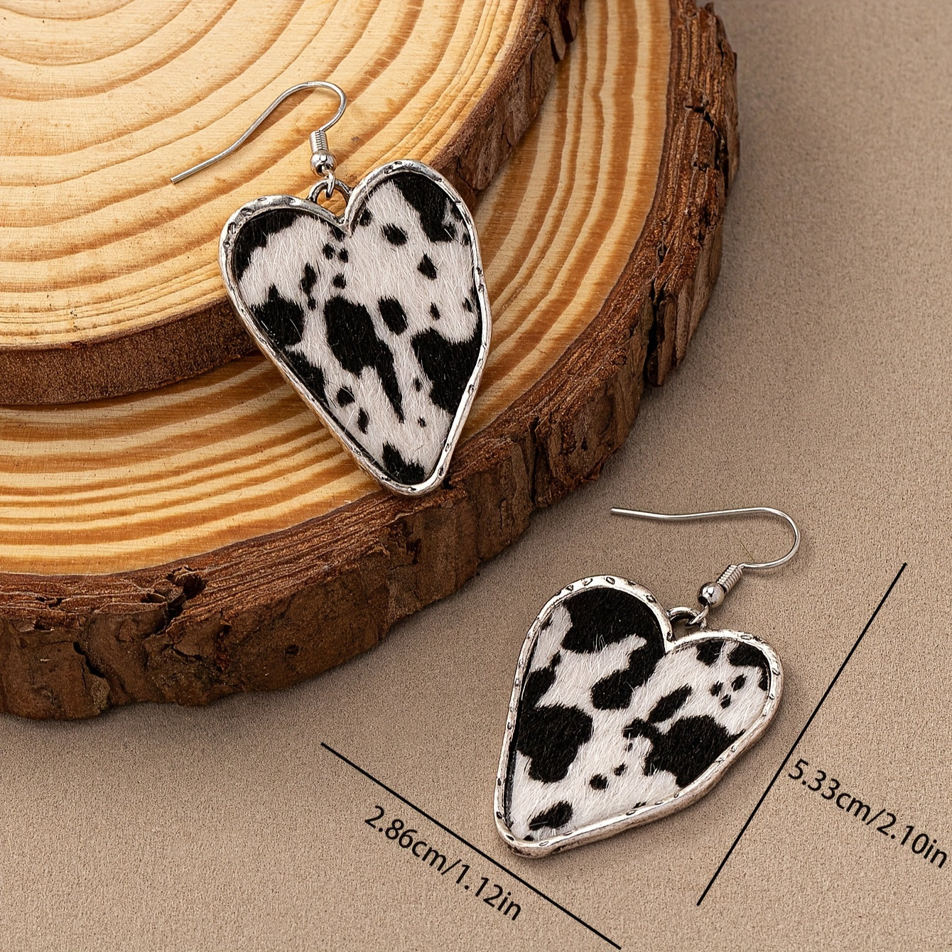 Red Irregular Heart Design Drop Earrings Elegant Bohemian Zinc Alloy Jewelry Fashion Women's Earrings