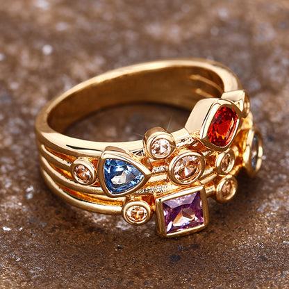 A beautiful ring set with sparkling gems symbolizes beauty and speciality, making a perfect anniversary/birthday gift for your loved one