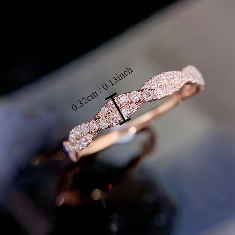 Tungsten carbon silver plated ring, April birthstone, copper bottom, simple and elegant design, suitable for daily wear and parties