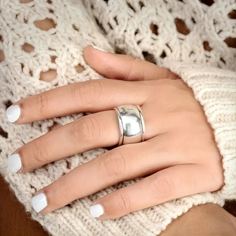 Simple design wide ring Women's daily casual fashion party ring